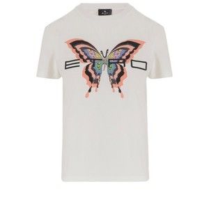 Etro Cotton T-Shirt With Butterfly Print - NWT